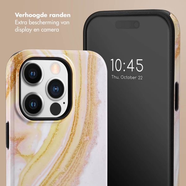 Selencia Vivid Backcover Apple iPhone 14 Pro - Chic Marble Gold