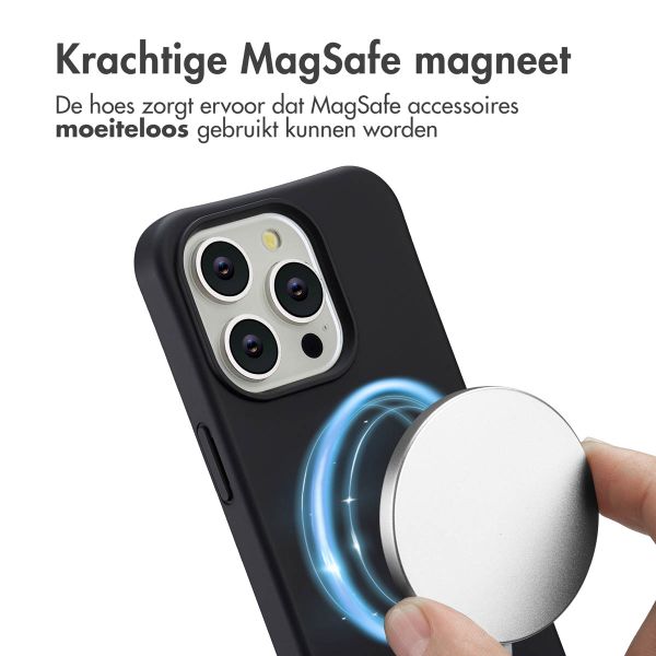 imoshion Color Backcover met afneembaar koord MagSafe Apple iPhone 15 Pro - Zwart