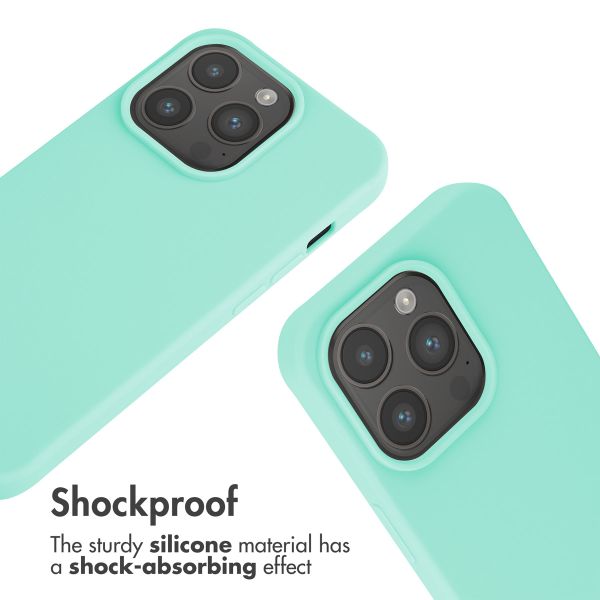 imoshion Silicone Case with Strap Apple iPhone 15 Pro - Mint Green