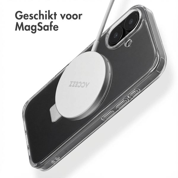 Accezz Ring Stand Backcover met MagSafe Apple iPhone 16 - Transparant
