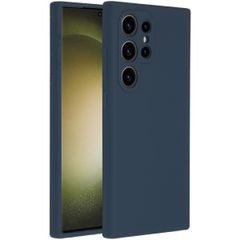 Accezz Liquid Silicone Backcover Samsung Galaxy S24 Ultra - Donkerblauw