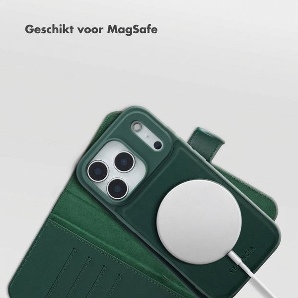 Selencia Olyn Uitneembare Bookcase met MagSafe Apple iPhone 17 Pro - Groen