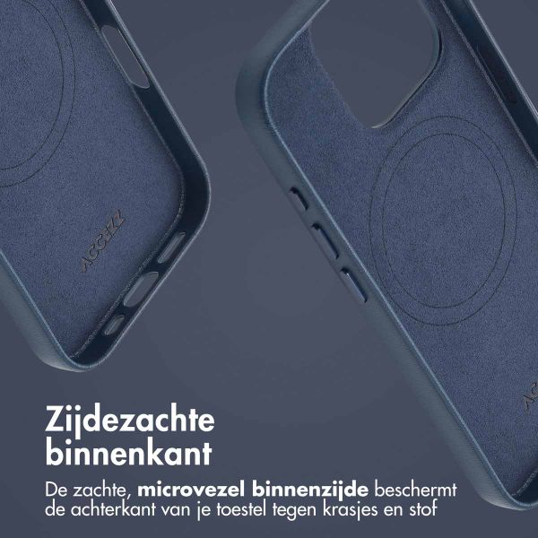 Accezz MagSafe Leather Backcover Apple iPhone 16 Pro - Nightfall Blue