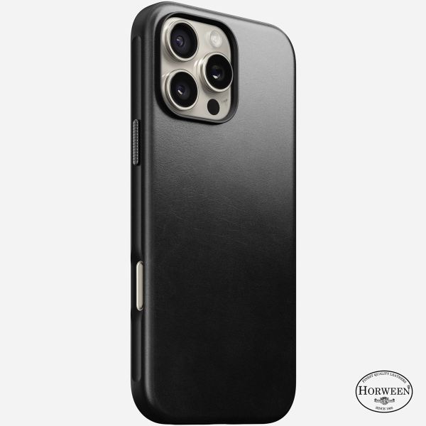 Nomad Modern Horween Leather Case iPhone 16 Pro Max - Black