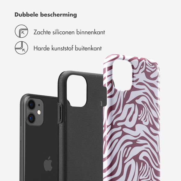 Selencia Vivid Backcover Apple iPhone 11 - Trippy Swirl Dark Rose