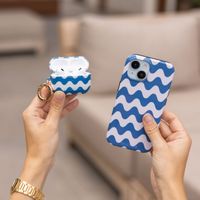 Selencia Vivid case  Apple AirPods 1 / 2 - Wave Vibes Classic Blue