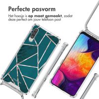 imoshion Design hoesje met koord Samsung Galaxy A50 / A30s - Petrol Green Graphic