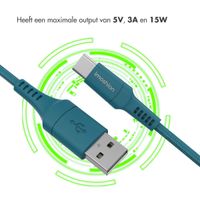 imoshion Braided USB-C naar USB kabel - 2 meter - Donkerblauw