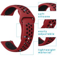 imoshion Siliconen sport bandje Garmin Venu / Vivoactive 3 / Forerunner 245 - Rood / Zwart