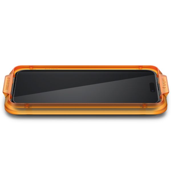 Spigen AlignMaster Full Screenprotector 2 Pack Apple iPhone 15 - Zwart