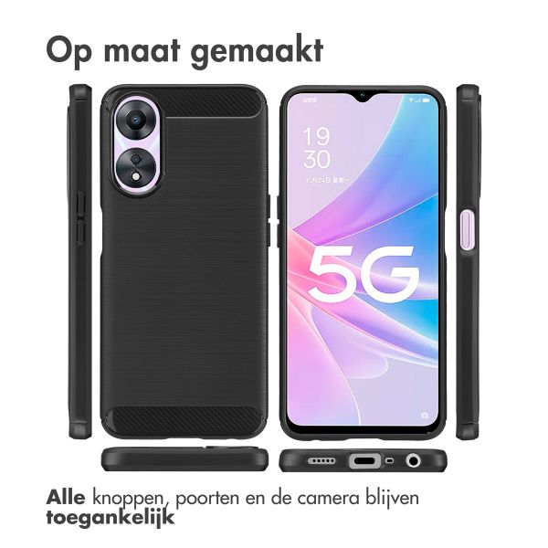 imoshion Brushed Backcover Oppo A78 (4G) - Zwart