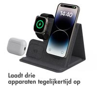 imoshion 3-in-1 Opvouwbare draadloze oplader Apple - iPhone / AirPods / Apple Watch - Grijs