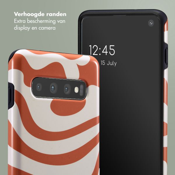 Selencia Vivid Tough Backcover Samsung Galaxy S10 - Dream Swirl Orange