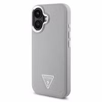 Guess Grained Triangle Case MagSafe Apple iPhone 16 - Beige