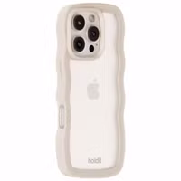 Holdit Wavy Case Apple iPhone 16 Pro Max - Transparent / Light Beige