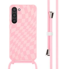 imoshion Siliconen design hoesje met koord Samsung Galaxy S23 Plus - Retro Pink