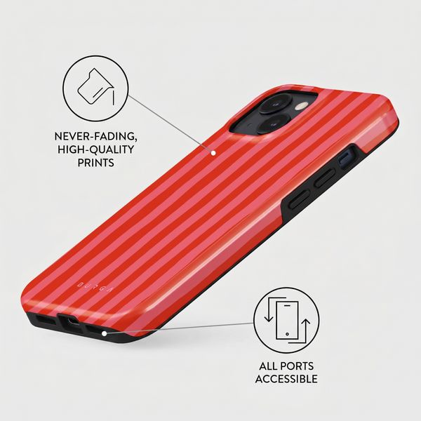 Burga Tough Back Cover with MagSafe Apple iPhone 15 - Pomegranate