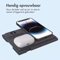 imoshion 3-in-1 Opvouwbare draadloze oplader Apple - iPhone / AirPods / Apple Watch - Grijs