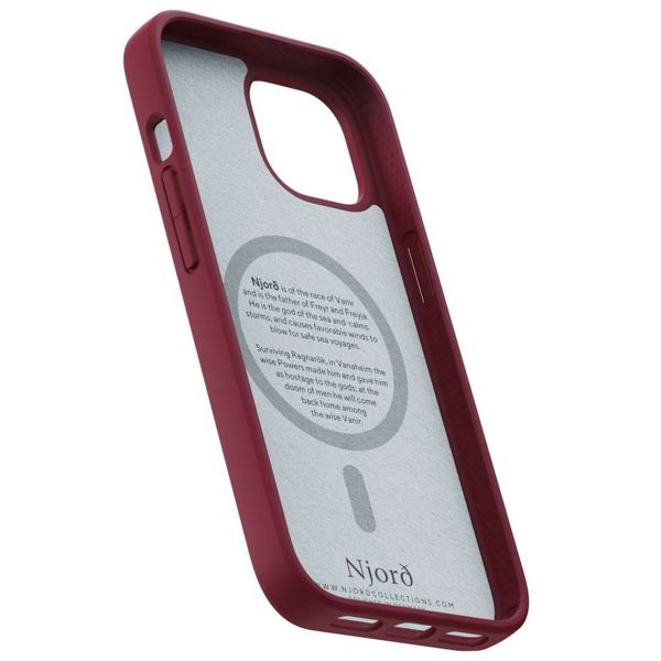 Njorð Collections Suède Comfort+ Case MagSafe iPhone 15 - Red