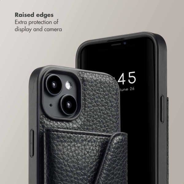 Selencia Sera Phone Case with Cord and Envelope Card Holder Apple iPhone 14 - Black