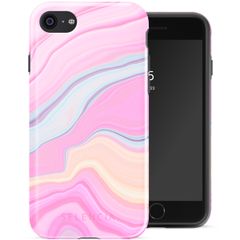 Selencia Vivid Backcover Apple iPhone SE (2022 / 2020) / 8 / 7 - Pastel Lipstick Marble