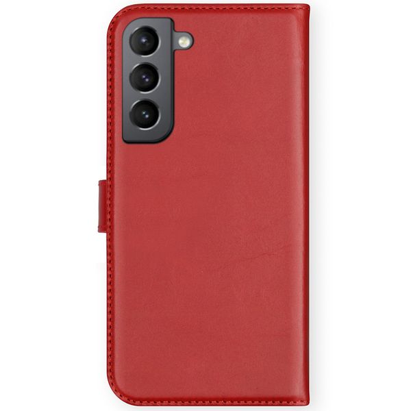 Selencia Echt Lederen Bookcase Samsung Galaxy S21 FE - Rood