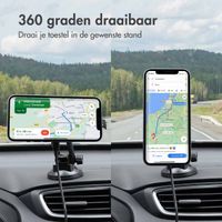 Accezz Telefoonhouder auto met MagSafe - Draadloze oplader - Dashboard en voorruit - Zwart