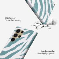 Selencia Vivid Backcover Samsung Galaxy S24 Ultra - Colorful Zebra Pine Blue