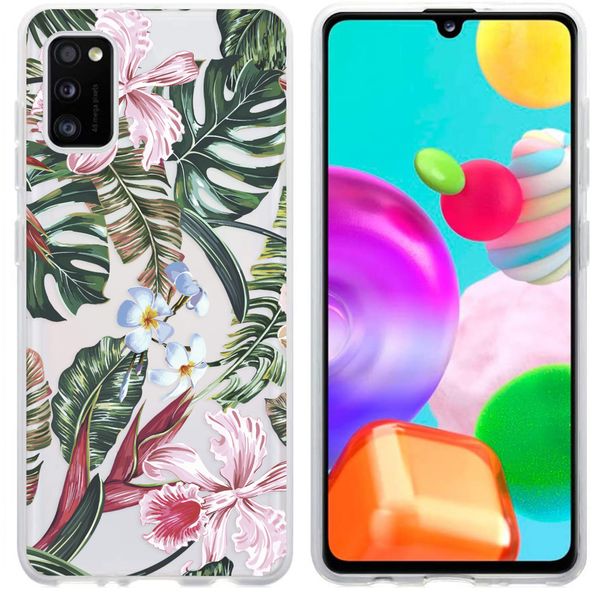 imoshion Design hoesje Samsung Galaxy A41 - Jungle - Groen / Roze