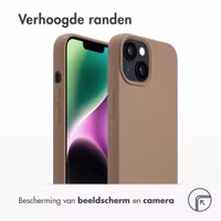 Accezz Liquid Silicone Backcover met MagSafe Apple iPhone 14 / 13 - Lichtbruin
