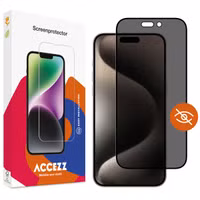 Accezz Gehard Glas Privacy Screenprotector Apple iPhone 15 Pro