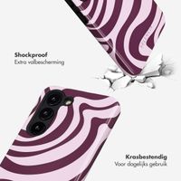 Selencia Vivid Tough Backcover Samsung Galaxy S23 - Wavy Swirl Pink Plum