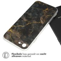 imoshion Design hoesje iPhone SE (2022 / 2020) / 8 / 7 / 6s - Black Marble