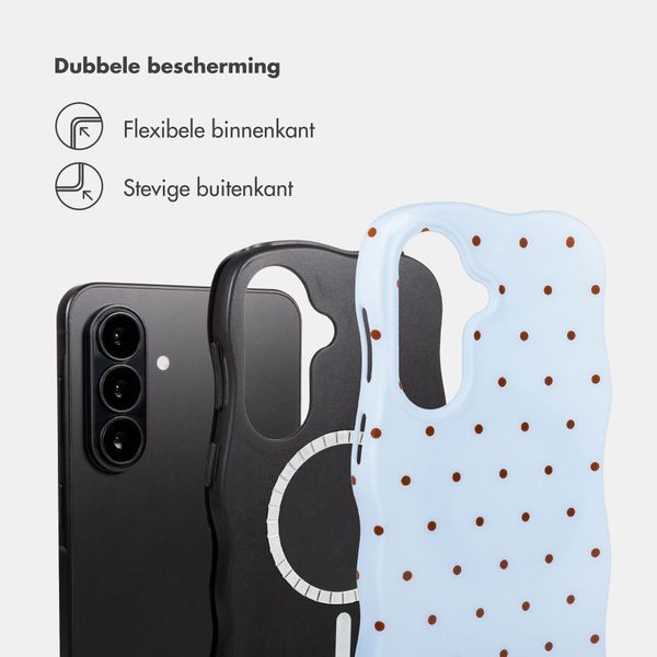 Selencia Vivid Wavy Backcover met MagSafe Samsung Galaxy A37 (5G) - Happy Dots Digital Sky