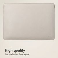 Accezz Leather laptop sleeve 13 inch - Beige