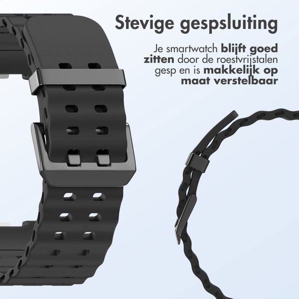 imoshion Ocean Siliconenband Samsung Galaxy Watch 8 (40/44mm) / Classic (46mm) - Zwart