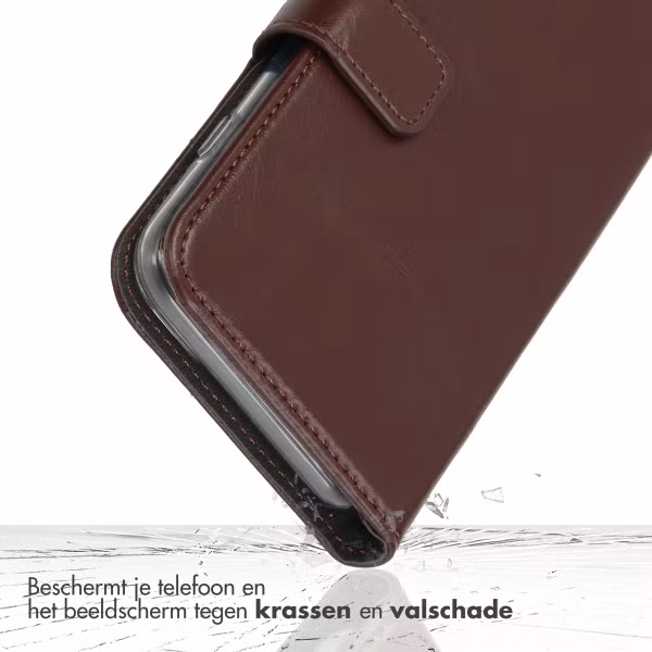 Selencia Echt Leren Bookcase iPhone 11 Pro Max - Bruin