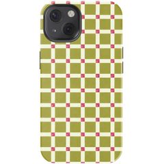 Selencia Vivid Backcover met MagSafe Apple iPhone 13 - Check This Olive