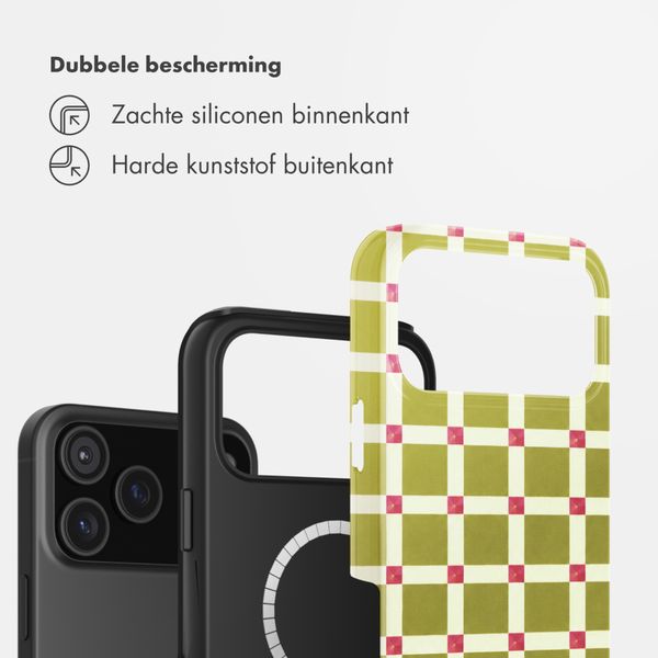 Selencia Vivid Backcover met MagSafe Apple iPhone 18 Pro Max / 17 Pro Max - Check This Olive