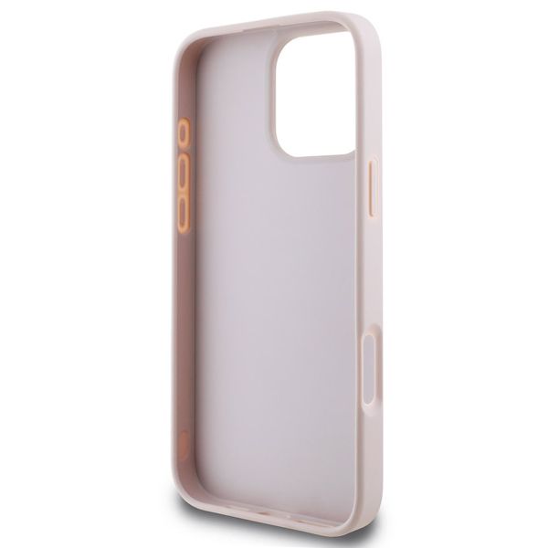 Guess 4G Metal Logo Backcover iPhone 16 Pro - Roze