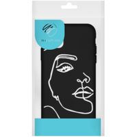 imoshion Design hoesje iPhone 6 / 6s - Abstract Gezicht - Wit / Zwart