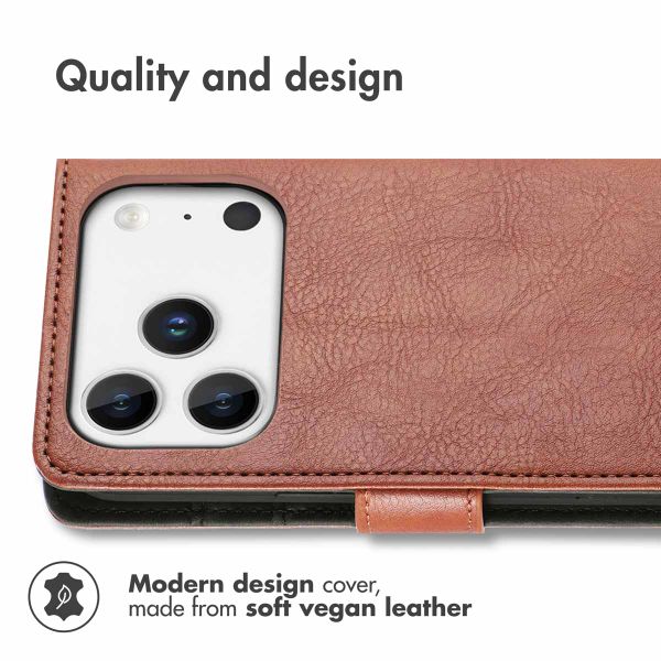 imoshion Luxury Bookcase Apple iPhone 17 Pro Max - Brown