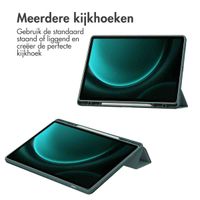 imoshion Trifold Hardcase Bookcase Samsung Tab S10 Plus / Tab S9 FE Plus / Tab S9 Plus 12.4 inch - Groen