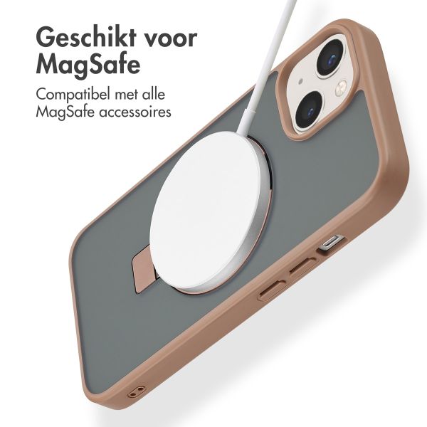 Accezz Ring Stand Backcover met MagSafe iPhone 13 - Brown