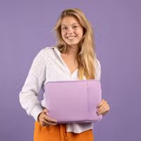 imoshion Laptop hoes 13 inch - Laptopsleeve met vak - Lavender Lilac