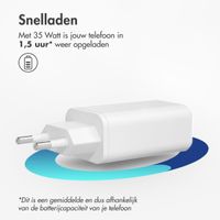 imoshion Wall Charger 35 Watt | 2x USB-C - Wit