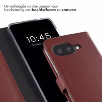 Selencia Echt Leren Bookcase Google Pixel 9A - Burgundy
