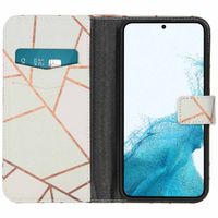 imoshion Design Softcase Bookcase Samsung Galaxy S22 - White Graphic