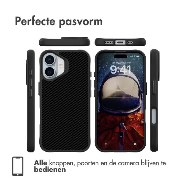 imoshion Rugged Hybrid Case Apple iPhone 16 - Zwart