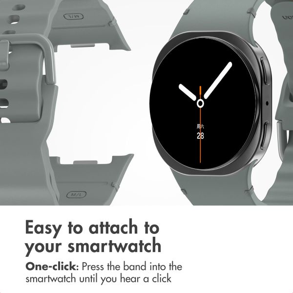 imoshion Wave Silicone Band Samsung Galaxy Watch 9 (40/44mm) / Watch 8 (40/44mm) / Classic (46mm) - Dark Grey